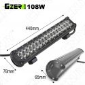 RAMPE DE TOIT LED LONGUE PORTEE -FEUX DE TRAVAIL GZER CNJY LED 108W CREE USA IP67 CAMION BATEAU 4x4 12V 24V