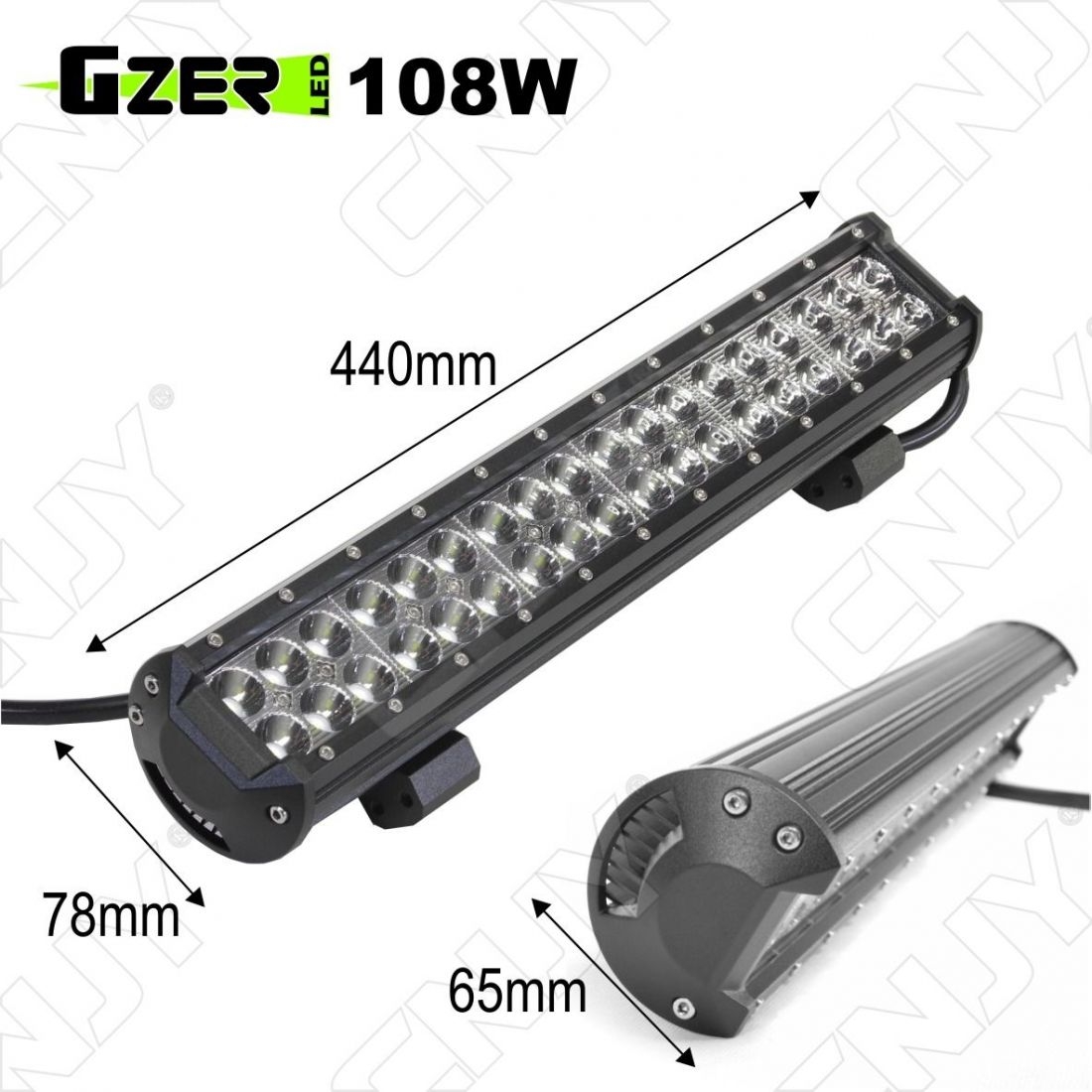 Rampe longue portée LED 4D - 72W - 300mm - 24 leds