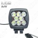 PHARE DE TRAVAIL FUTURA LED 80W BLACK WORKING LIGHT IP67 CAMION BATEAU 4x4 12V 24V