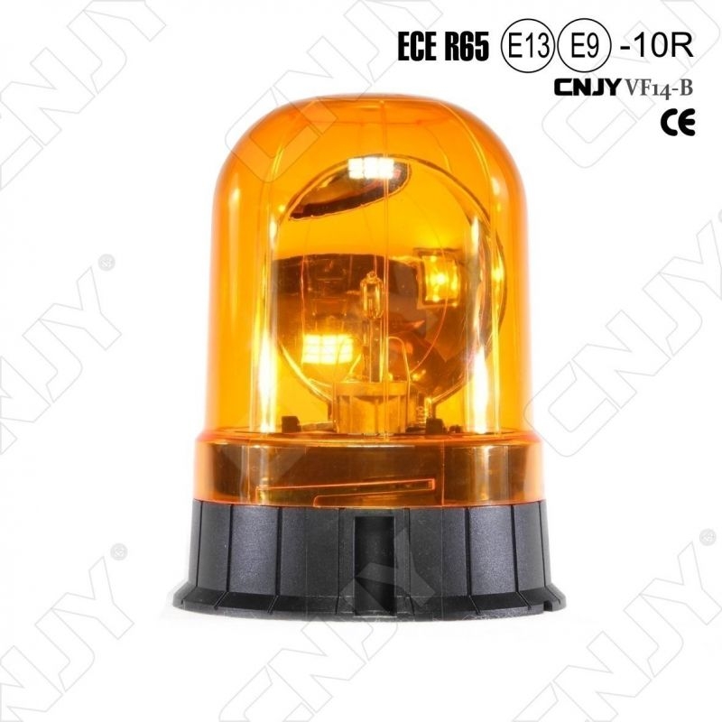 Gyrophare rotatif halogène orange 55w V1 câblé pose en applique ECE R65