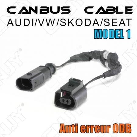 1 CABLE ANTI ERREUR PLUG & PLAY CANBUS ERROR FREE ODB AUDI/SEAT/SKODA/VW MODEL 1 