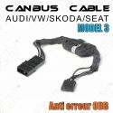 1 CABLE ANTI ERREUR PLUG & PLAY CANBUS ERROR FREE ODB AUDI/SEAT/SKODA/VW MODEL 3