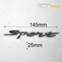 EMBLEME LOGO 3D ADHESIF SPORT GRAPH DESIGN SPORT MOTO AUTO ADHESIF CHROME BADGE PLASTIQUE ABS HAUTE RESISTANCE