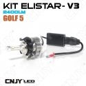 KIT DE CONVERSION ELISTAR V3 2 AMPOULES H7 LED AVEC ADAPTATEUR VW GOLF 5 - 2400LM POUR FEUX DE CROISEMENT