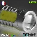 1 AMPOULE CREE LED 9W AVEC LENTICULAIRE BAY15D CULOT COMPATIBLE P21/5W 1157 DOUBLE FILAMENT/CONTACT