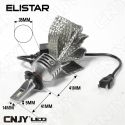 KIT DE CONVERSION LED H7-PX26D ELISTAR V5 H8/9/10/11-HB3/4-AMPOULE NON VENTILEE 24W ULTIMATE CANBUS ODB AUTO MOTO CAMION 12V-24V