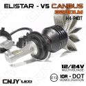 KIT DE CONVERSION LED H4-P43T ELISTAR V5 - AMPOULE NON VENTILEE 24W ULTIMATE CANBUS ODB AUTO MOTO CAMION 12V-24V