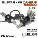 KIT DE CONVERSION LED H4-P43T ELISTAR V5 - AMPOULE NON VENTILEE 24W ULTIMATE CANBUS ODB AUTO MOTO CAMION 12V-24V