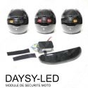 MODULE DAYSY LED REPETITEUR CLIGNOTANT & STOP--SYSTEME DE SECURITE AUTONOME POUR CASQUE DE MOTO ORANGE & ROUGE