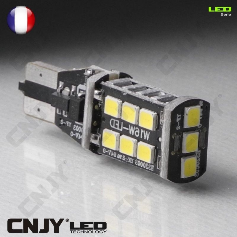 2 AMPOULES POUR FEUX DE RECUL LED T15 W16W VW GOLF 7 ANTI-ERREUR ODB BLANC  à 18,50 € chez