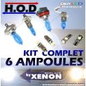 KIT 6 AMPOULES HOD & PLASMA POUR FEUX DE CROISEMENT PHARE ET FEUX DE JOUR FIAT 500 à partir de 2013 