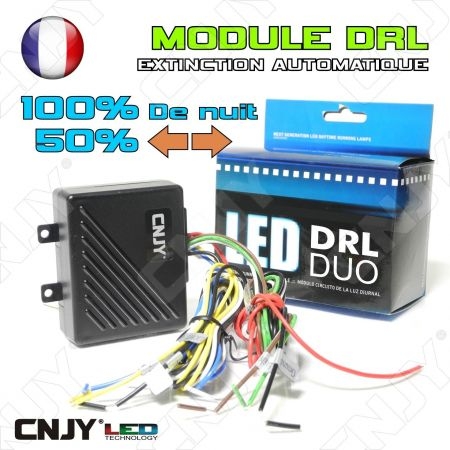 MODULE DRL DUO - GEN4 - Boitier d'allumage et extinction automatique 100% de nuit 50% avec clignotant pour feux de jour Led 12V