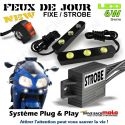 KIT FEUX DE DETRESSE & PENETRATION DE JOUR MOTO STROBO FLASH GYROPHARE DRIVEBACK INTERRUPTEUR