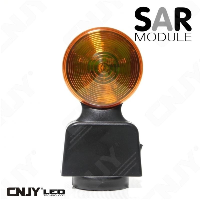 Feu autonome de signalisation routière led orange SAR magnétique et rechargeable