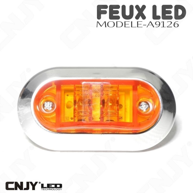 Feu de gabarit ovale à led orange A9126 12/24V