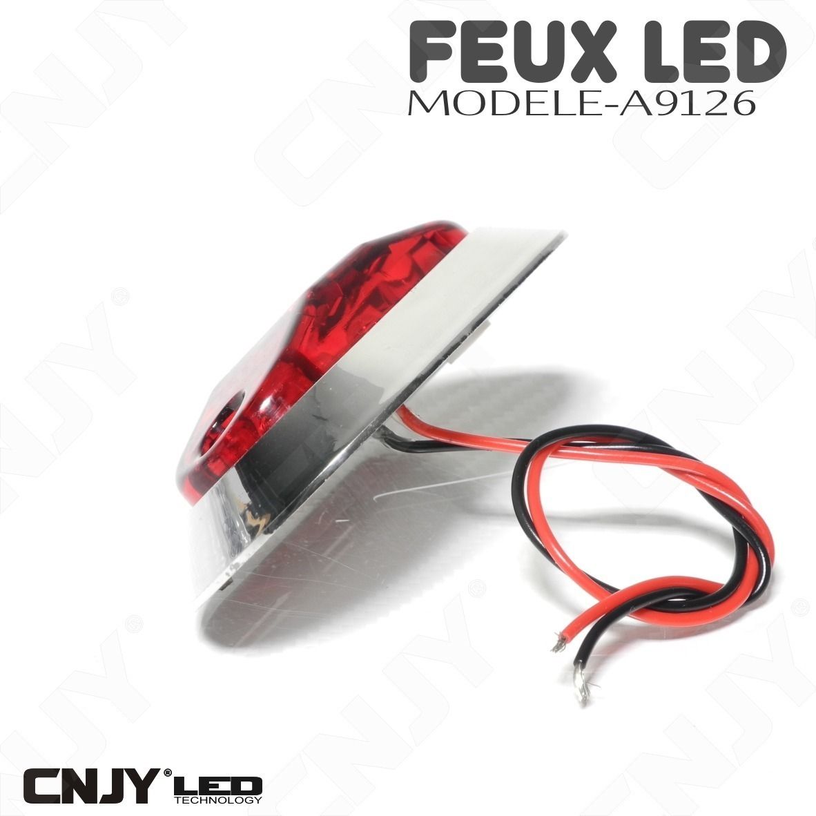 feux, de, gabarit, led, rouge, puissant, remorque, auto, camion, 12v, 24v, ip68