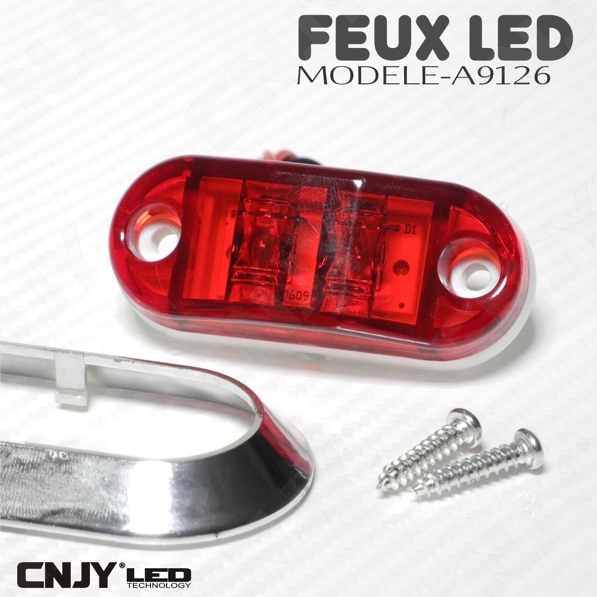 12x 12/24V Rouge Feux Gabarit 15 LED Auto Camion Caravane Fourgon Remorque