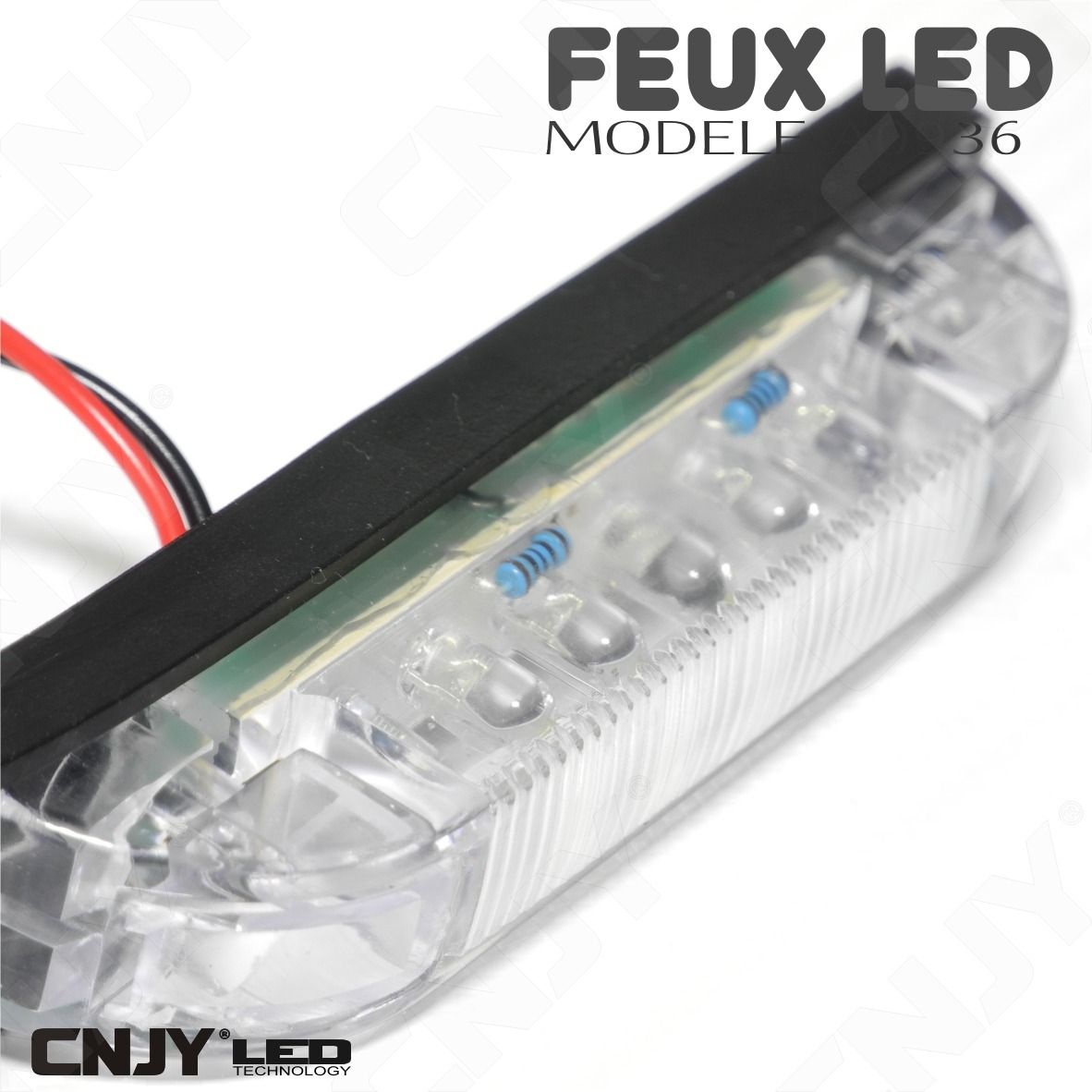 feux, de, gabarit, led, rouge, puissant, remorque, auto, camion, 12v, 24v, ip68