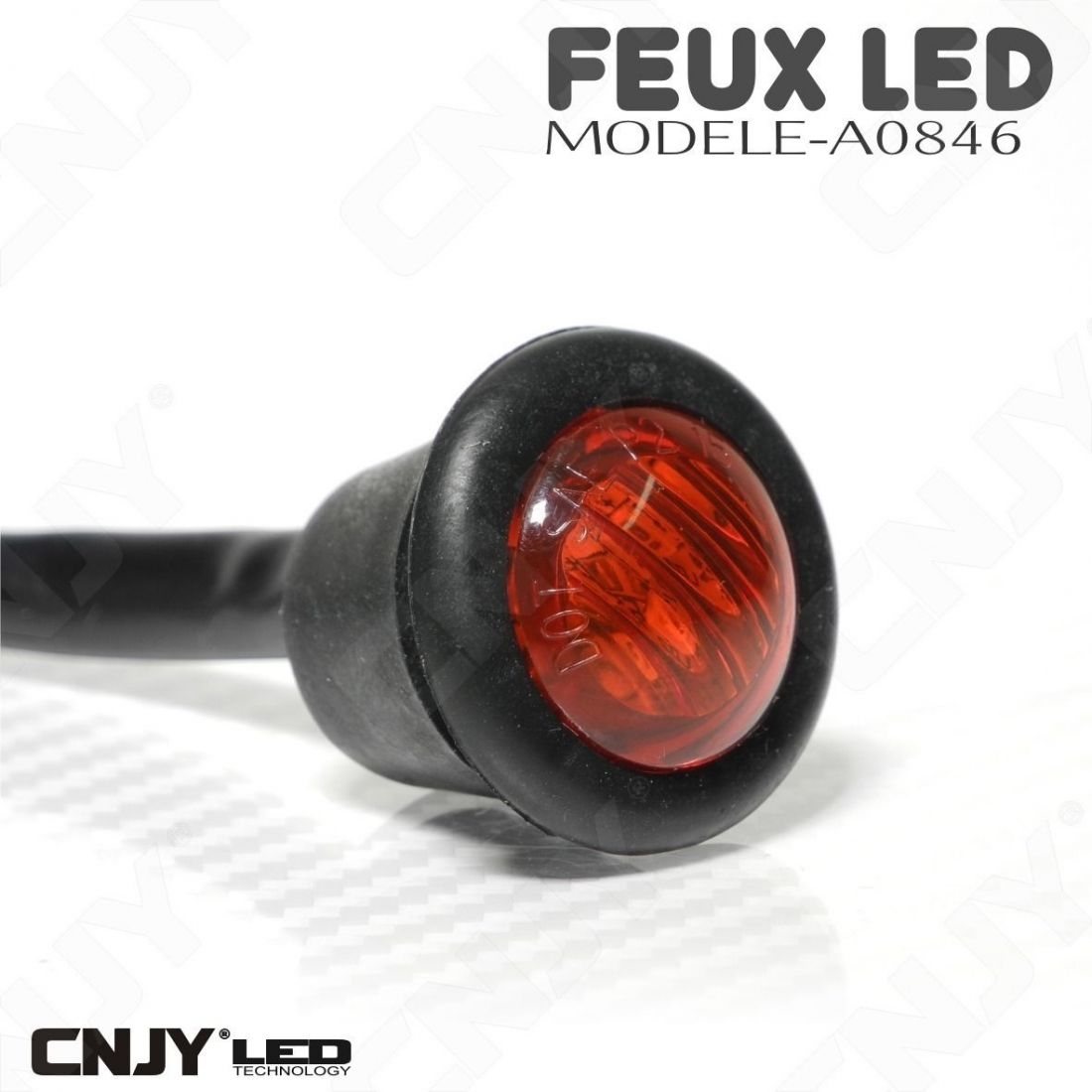 FEUX ROND TEMOIN A LED ROUGE COMPACT ETANCHE IP68 POUR AUTO MOTO QUAD CAMION  12/24V à 6,64 € chez