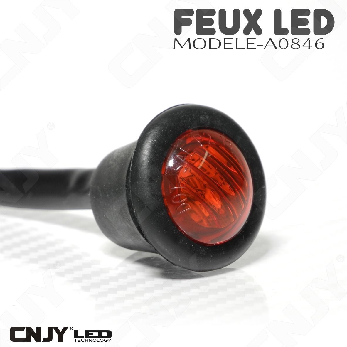 feux, de, gabarit, led, rouge, puissant, remorque, auto, camion, 12v, 24v, ip68