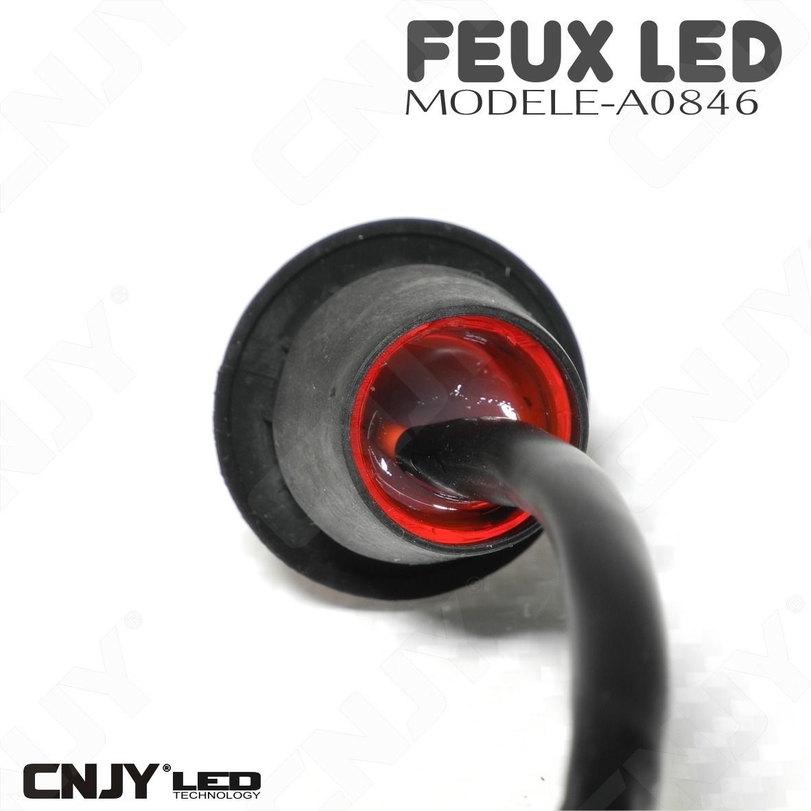 feux, de, gabarit, led, rouge, puissant, remorque, auto, camion, 12v, 24v, ip68