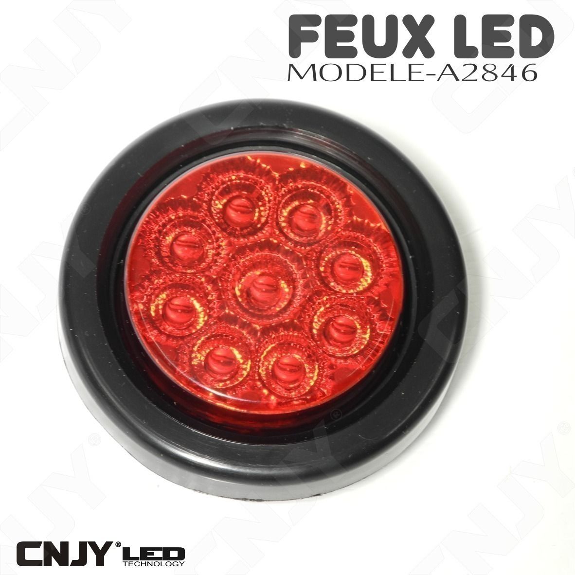 feux, de, gabarit,stop,position, led, rouge, puissant, remorque, auto, camion,quad,moto, 12v, 24v, ip68