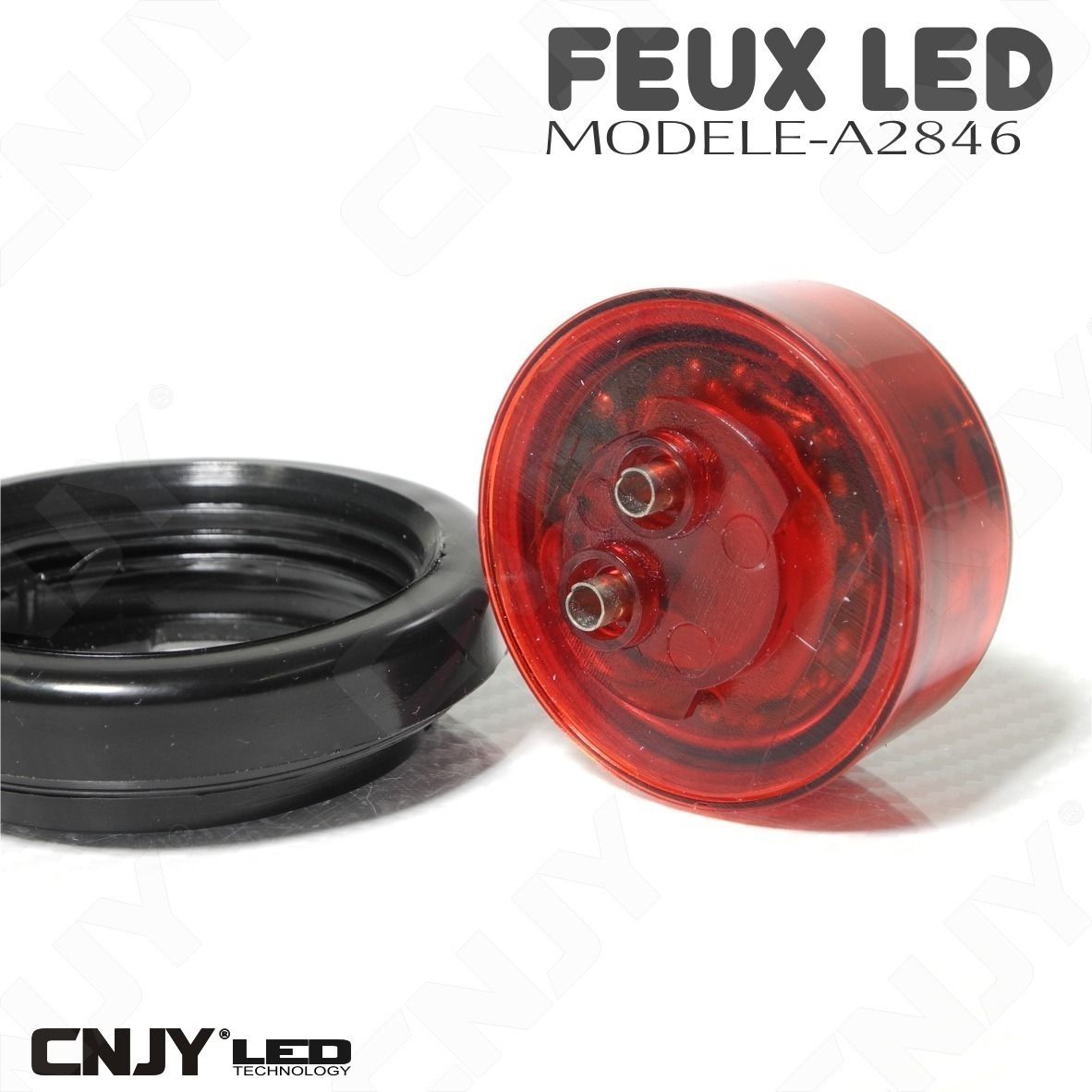 feux, de, gabarit,stop,position, led, rouge, puissant, remorque, auto, camion,quad,moto, 12v, 24v, ip68