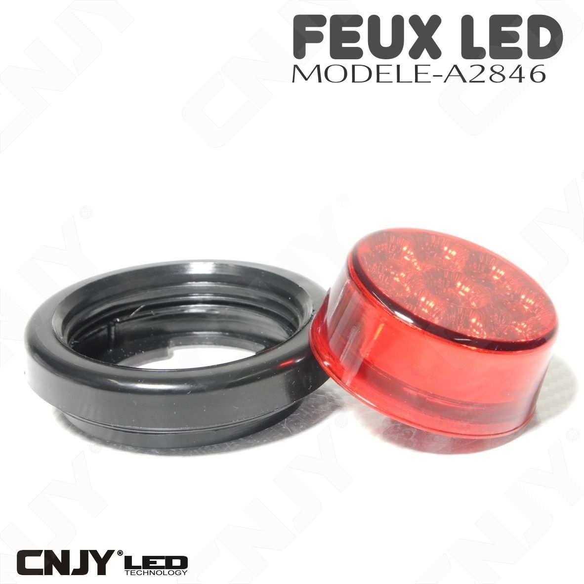 feux, de, gabarit,stop,position, led, rouge, puissant, remorque, auto, camion,quad,moto, 12v, 24v, ip68