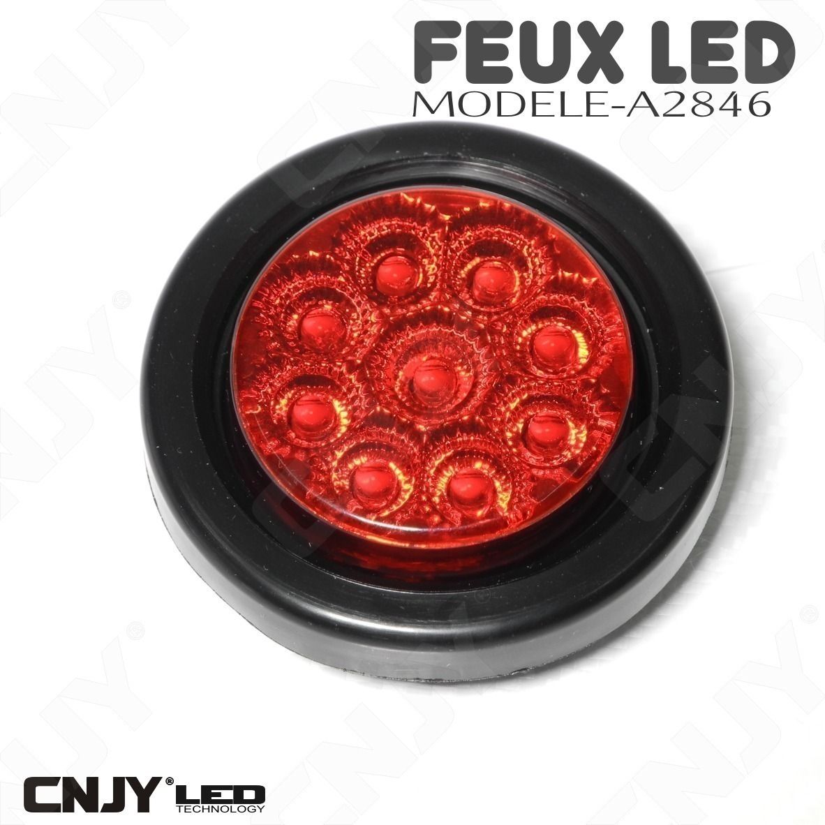 feux, de, gabarit,stop,position, led, rouge, puissant, remorque, auto, camion,quad,moto, 12v, 24v, ip68