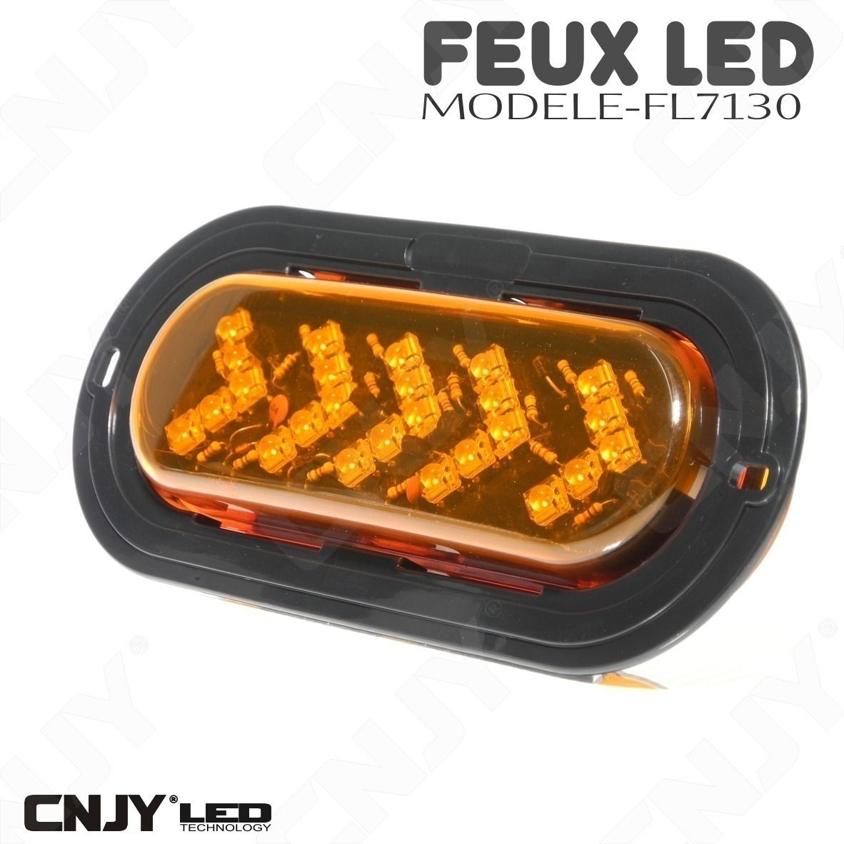 Flexible LED blanc et orange clignotant de fourche moto oeillères