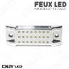 Feu rectangulaire stop droit chromé à led orange rouge 12V 24v motard