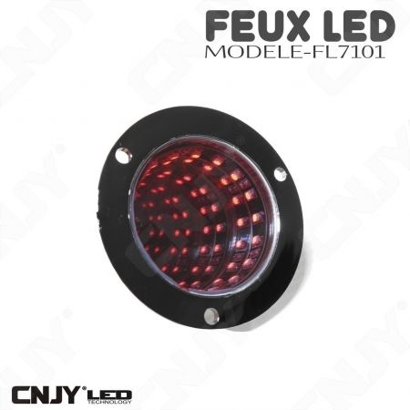 Feu position led rond tunnel rouge 12/24V