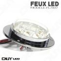 Feu stop position dôme chromé à led orange rouge 12V 24V 