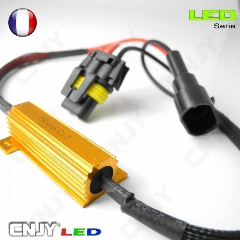 1 RESISTANCE 55W PLUG & PLAY SONAR CORRECTION ANTI/SANS ERREUR ODB LED CABLE POUR PHARE ANTI BROUILLARD