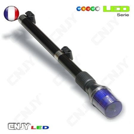 Gyrophare led 8W MOTOCOP V1 mât télescopique moto 