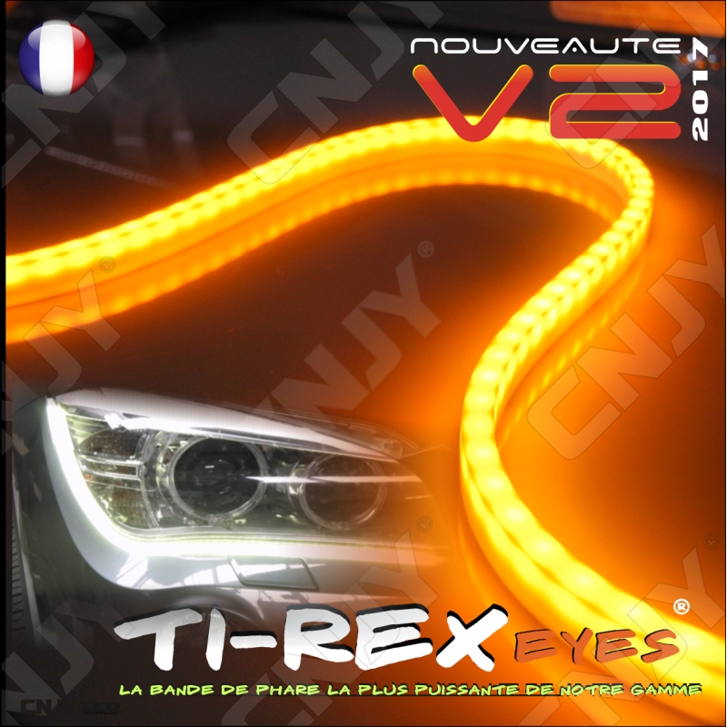 NOUVEAU : KIT 2 BANDES LED TI-REX V2 60CM : Feux de jour diurne