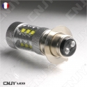 AMPOULE LED H6M P15D 12V/24V CREE LED XPE 80W POUR PHARE FEUX MOTO QUAD SCOOTER