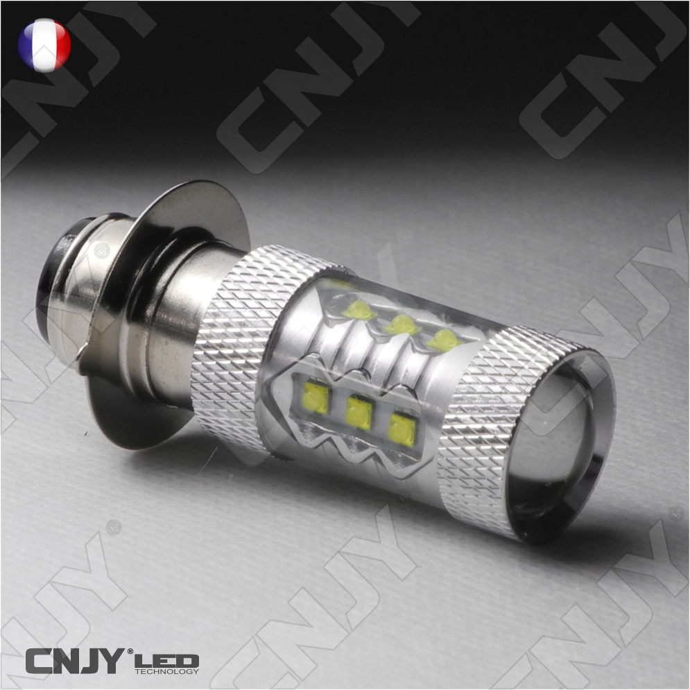 Ampoule LED P15D-25-3 Pour Phare Moto – 6000K Blanc, 6-24V, 12 SMD 5730, 600 Lm, Longue Durée De Vie