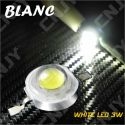 LOT DE 5 LED DEL 8MM 1W 3W SOUDER COULEUR BLANC FROID 6000K 3V 