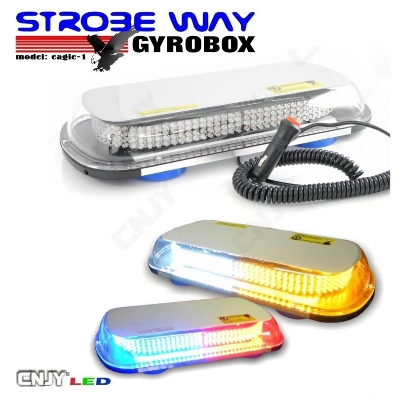 Gyrophare led magnétique Gyrobox 44W extra plat 44cm orange bleu rouge blanc 