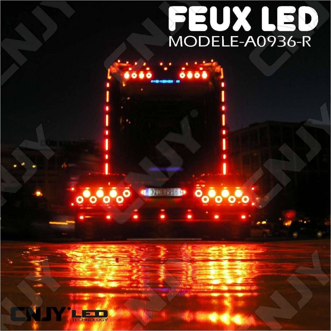 FEUX DE GABARIT ET POSITION A LED ROUGE POUR TUNING CABINE DE