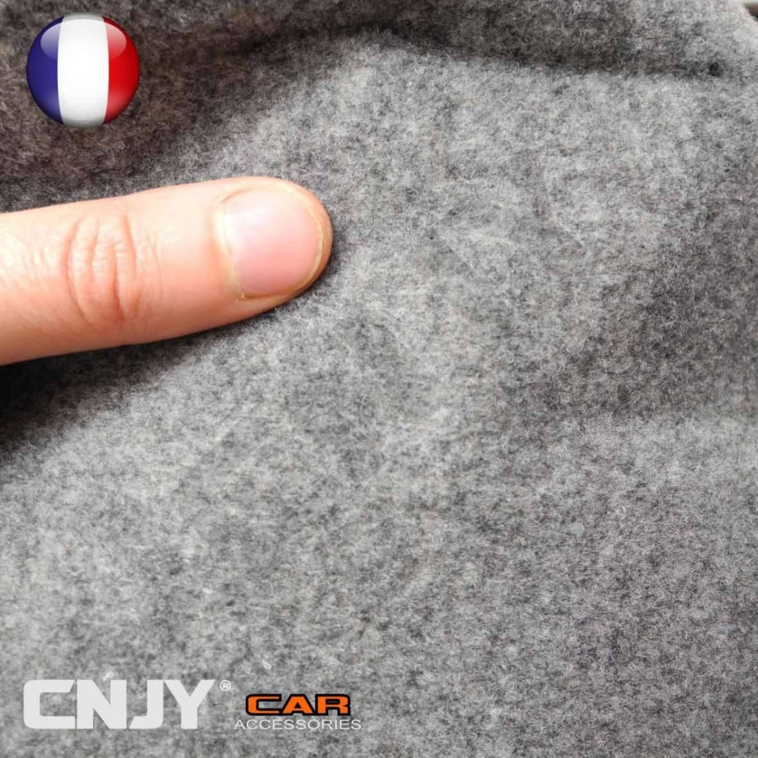 Moquette acoustique adhésive gris clair pour sellerie auto camping car  recouvrement et capitonnage automobile hifi en rouleau.