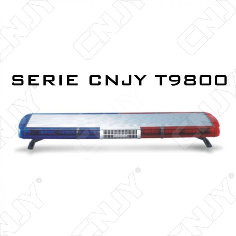 Gyrophare led 168W rampe de toit 70 à120cm T9800 avec sirène bleu rouge orange