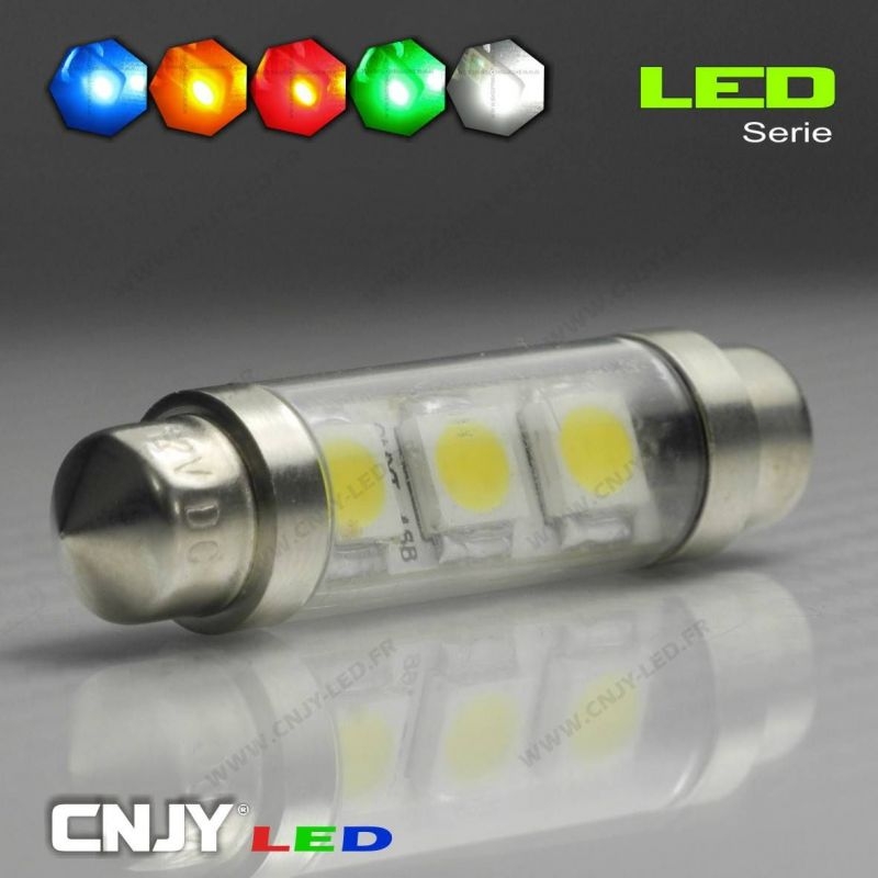 AMPOULE LED NAVETTE C5W C10W 39mm 24V DC à 3,60 € chez