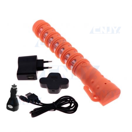 Baton led de signalisation autonome orange