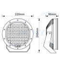 Phare de travail led rond Gzer 96W