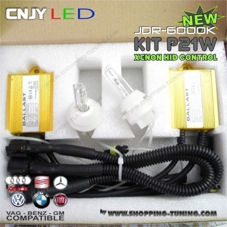 KIT XENON HID P21W BA15S STANDARD 20W ULTRA SLIM CNJY FEUX DE JOUR 