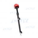 Gyrophare à led pour moto MOTOCOP808 24W sur mât télescopique rouge