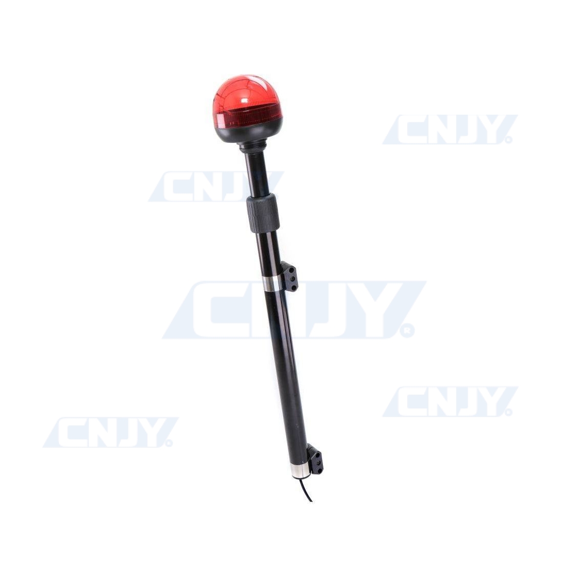 Gyrophare sur mat télescopique à led rouge pour moto 12V 24V