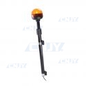 Gyrophare à led pour moto MOTOCOP808 24W sur mât télescopique orange